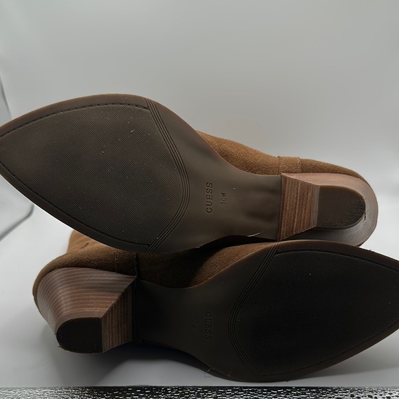 Guess Sz 10 Odilia‎ Ankle Boot Suede Brown Heeled Boots Cowgirl Western NEW - Picture 8 of 11
